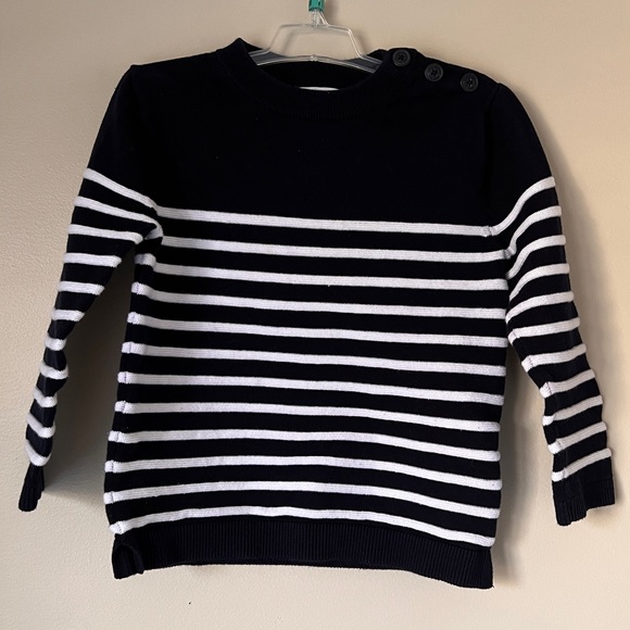 Zara dark blue and white striped knit sweater for boy. Size 6 - Picture 1 of 5
